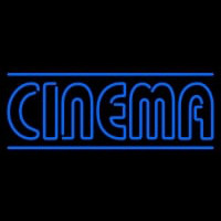 Blue Cinema With Lines Neontábla
