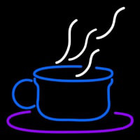 Blue Coffee Cup Neontábla