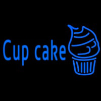 Blue Cupcake With Cupcake Neontábla