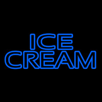 Blue Double Stroke Ice Cream Neontábla
