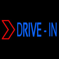 Blue Drive In Red Arrow Neontábla