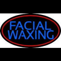 Blue Facial And Wa ing Red Oval Neontábla