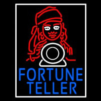 Blue Fortune Teller With Logo Neontábla