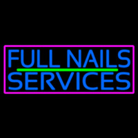 Blue Full Nail Services Neontábla
