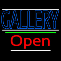 Blue Gallery With White Line With Open 3 Neontábla