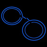 Blue Glasses Logo Neontábla
