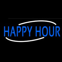 Blue Happy Hour Neontábla