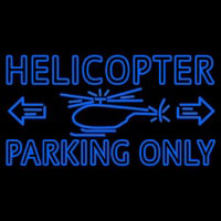Blue Helicopter Parking Only Neontábla