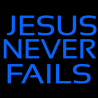 Blue Jesus Never Fails Neontábla
