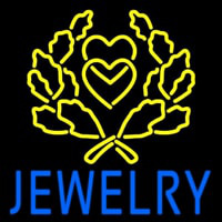 Blue Jewelry Block Logo Neontábla
