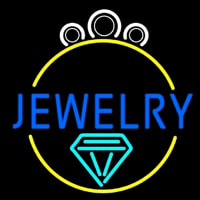 Blue Jewelry Center Ring Logo Neontábla