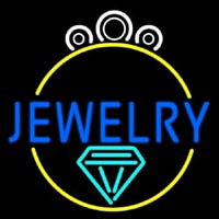 Blue Jewelry Center Ring Logo Neontábla