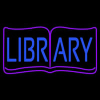 Blue Library Neontábla