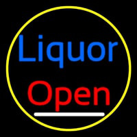 Blue Liquor Open 1 Neontábla