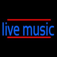 Blue Live Music 1 Neontábla