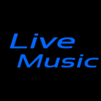 Blue Live Music Cursive 1 Neontábla