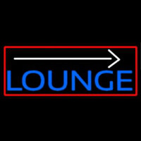 Blue Lounge And Arrow With Red Border Neontábla