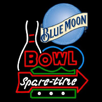 Blue Moon Bowling Spare Time Beer Sign Neontábla