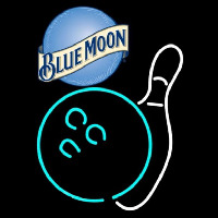 Blue Moon Bowling White Beer Sign Neontábla