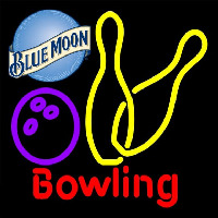 Blue Moon Bowling Yellow 16 16 Beer Sign Neontábla