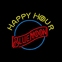 Blue Moon Classic Happy Hour Beer Sign Neontábla