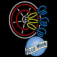 Blue Moon Darts Beer Sign Neontábla