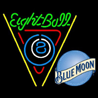 Blue Moon Eightball Billiards Pool Beer Sign Neontábla