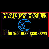 Blue Moon Happy Hour Till Beer Sign Neontábla