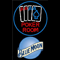 Blue Moon Poker Room Beer Sign Neontábla