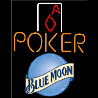 Blue Moon Poker Squver Ace Beer Sign Neontábla