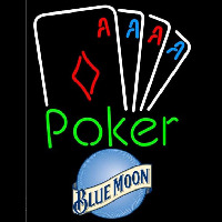 Blue Moon Poker Tournament Beer Sign Neontábla