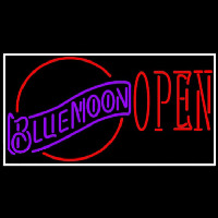 Blue Moon Red Open Beer Sign Neontábla