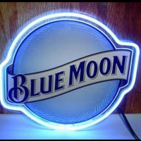Blue Moon Sör Kocsma Nyitva Neontábla