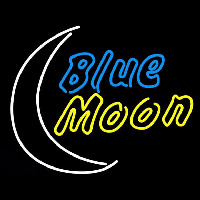 Blue Moon Yellow Beer Sign Neontábla