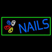 Blue Nails Logo Neontábla