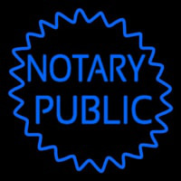 Blue Notary Public Neontábla