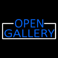 Blue Open Gallery With White Border Neontábla