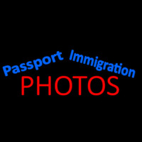 Blue Passport Immigration Photos Neontábla