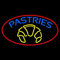 Blue Pastries Logo Neontábla