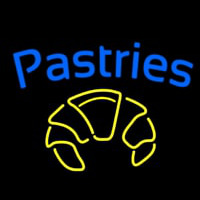 Blue Pastries Logo Neontábla