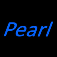 Blue Pearl Cursive Neontábla