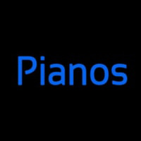 Blue Pianos Cursive 1 Neontábla