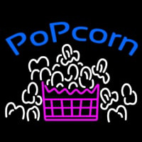 Blue Popcorn Logo Neontábla