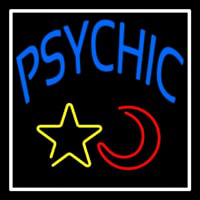 Blue Psychic With Moon And Star Neontábla