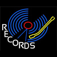 Blue Records Block Neontábla