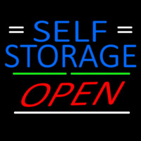 Blue Self Storage With Open 3 Neontábla