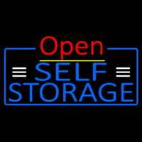 Blue Self Storage With Open 4 Neontábla