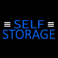 Blue Self Storage With White Line Neontábla