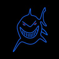 Blue Shark Face Neontábla