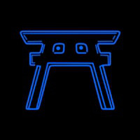 Blue Shinto Neontábla